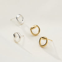 18K Gold Dipped Open Buckle Studs