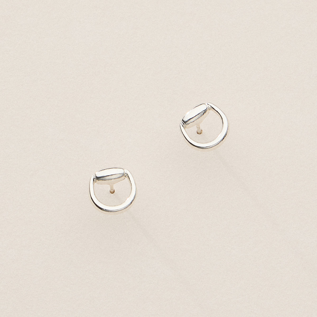 18K Gold Dipped Open Buckle Studs