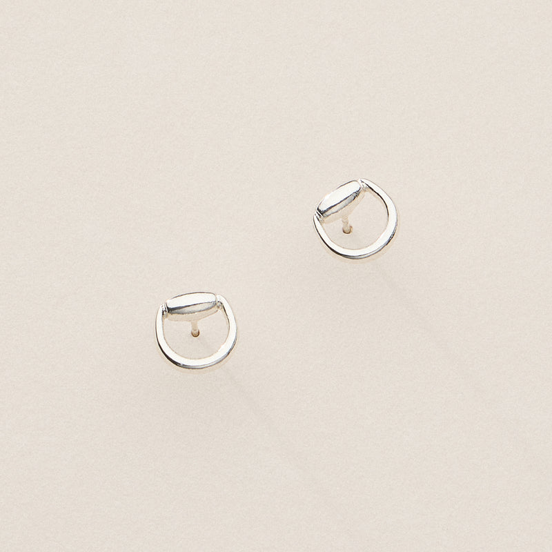 18K Gold Dipped Open Buckle Studs