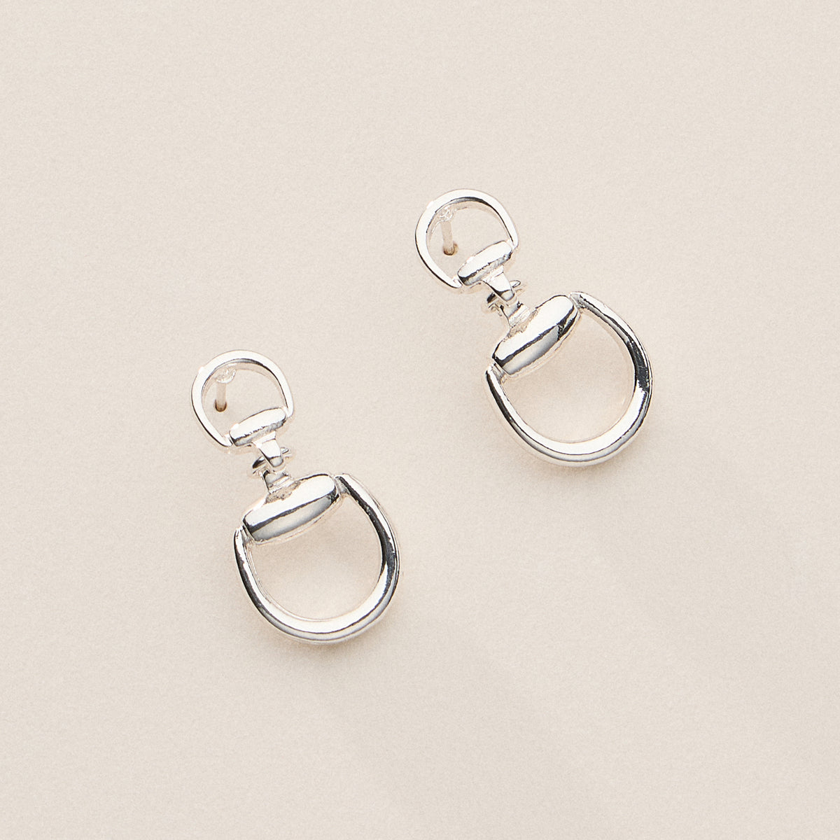 Gold Dipped Buckle Drop Earrings - 18K Gold Dipped