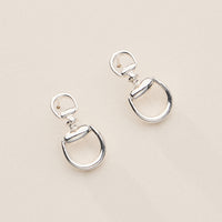 Gold Dipped Buckle Drop Earrings - 18K Gold Dipped