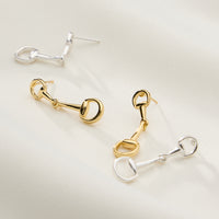 Gold Dipped Bit Link Drop Earrings - 18K Gold Plated