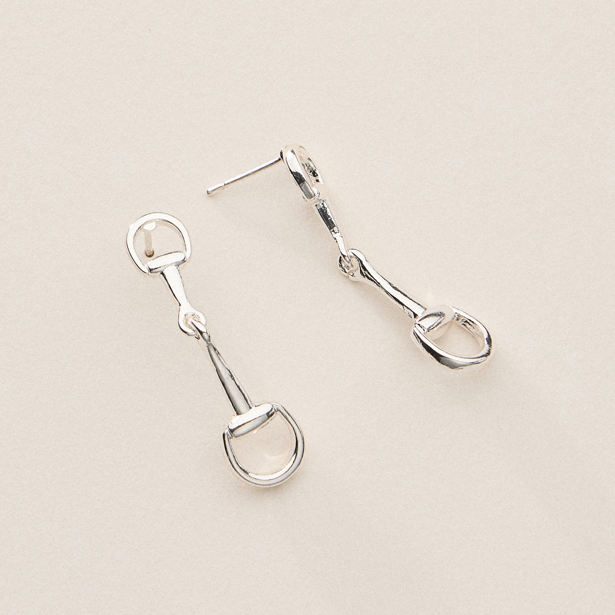 Gold Dipped Bit Link Drop Earrings - 18K Gold Plated