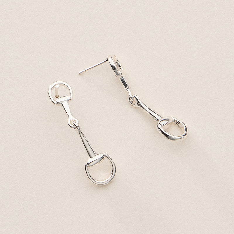 Gold Dipped Bit Link Drop Earrings - 18K Gold Plated