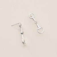 Gold Dipped Bit Studs with Crystal - 18K Gold Dipped