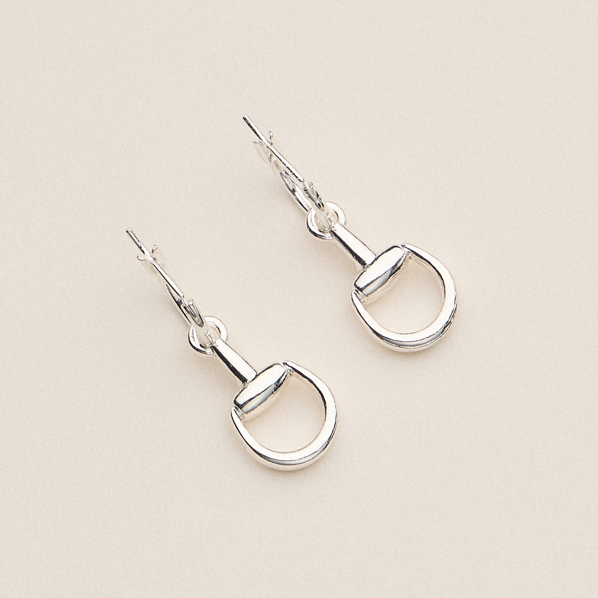 Gold Dipped Bit Charm Hoop Earrings - 18K Gold Plated