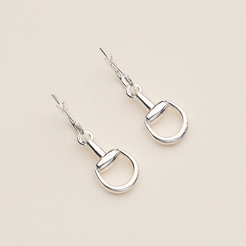 Gold Dipped Bit Charm Hoop Earrings - 18K Gold Plated