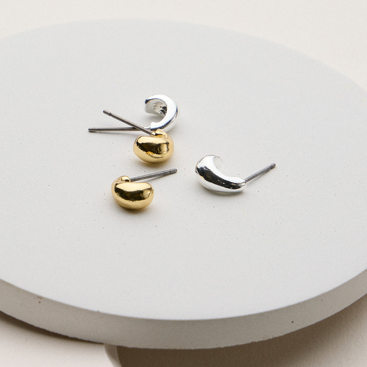Gold Dipped Mini Chunky Studs - 18K Gold Plated