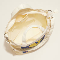 Cream Canvas Tote Bag with Lemon Graphic – Zippered Shoulder & Crossbody Everyday Bag