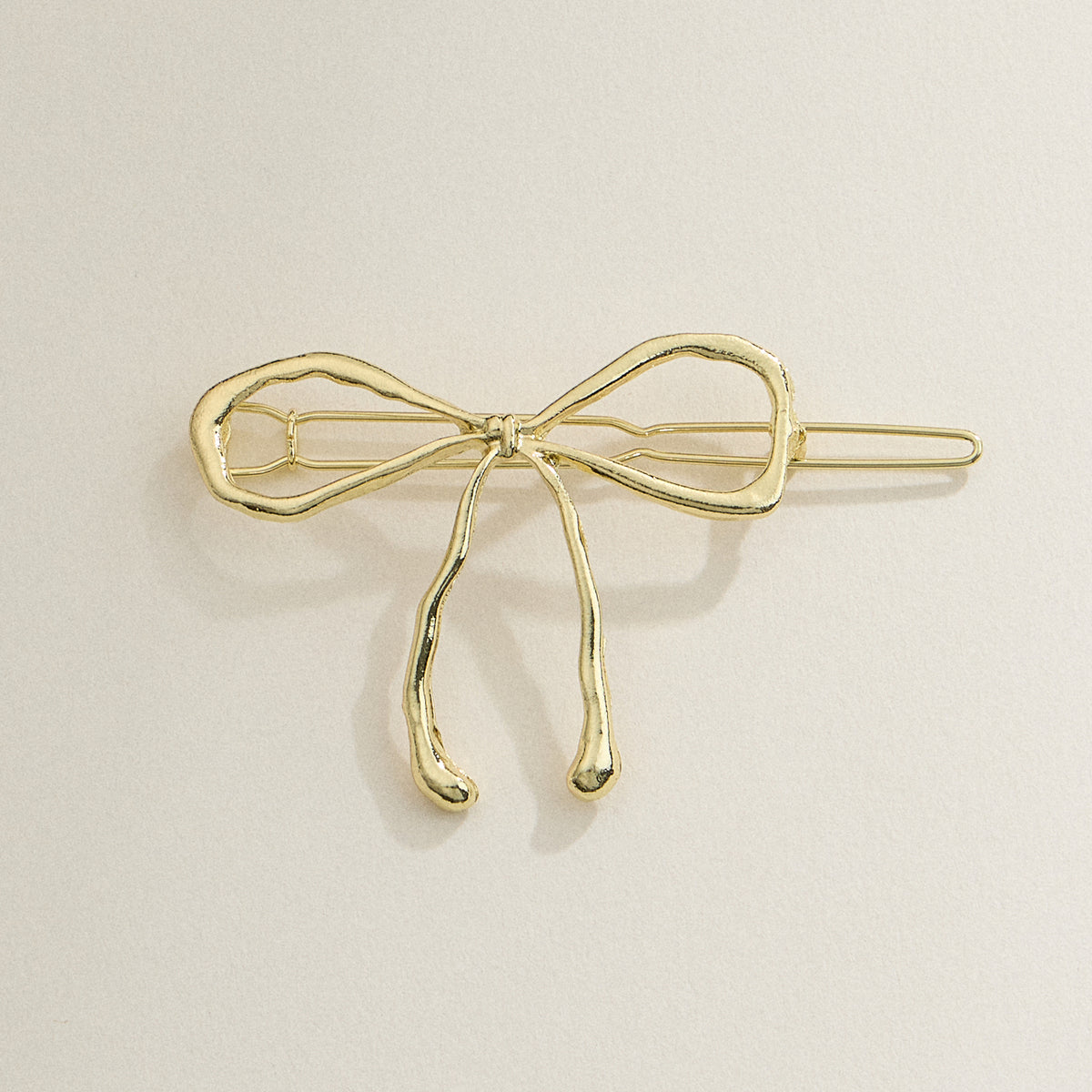 Metallic Bow Hair Clip
