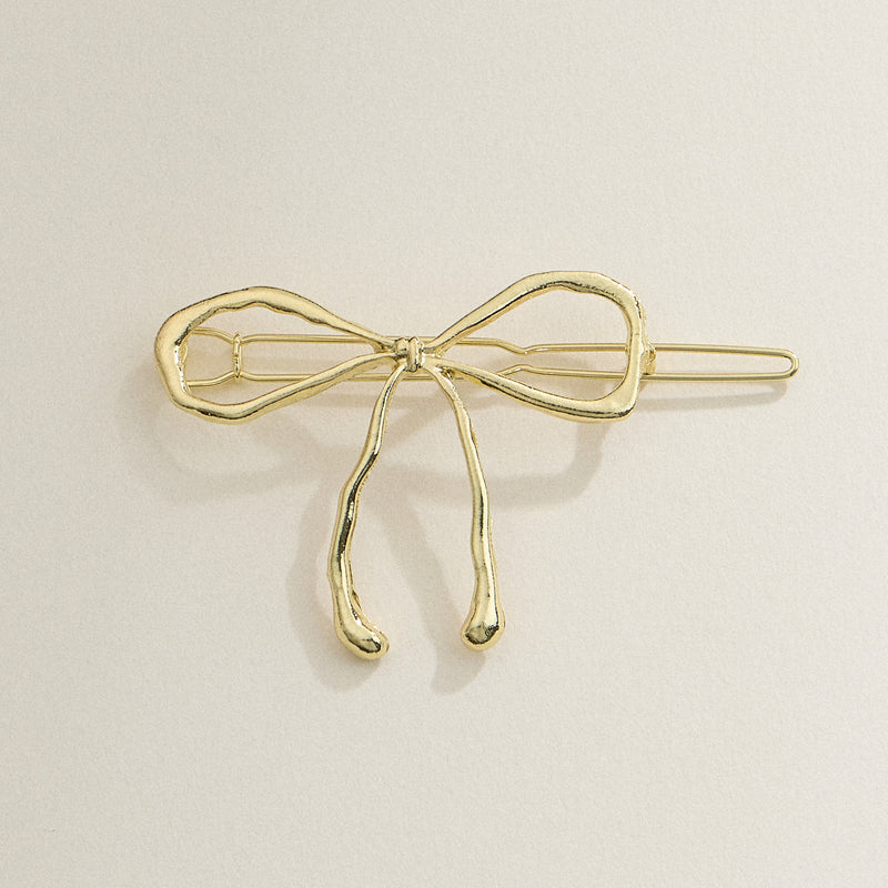 Metallic Bow Hair Clip