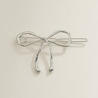 Metallic Bow Hair Clip