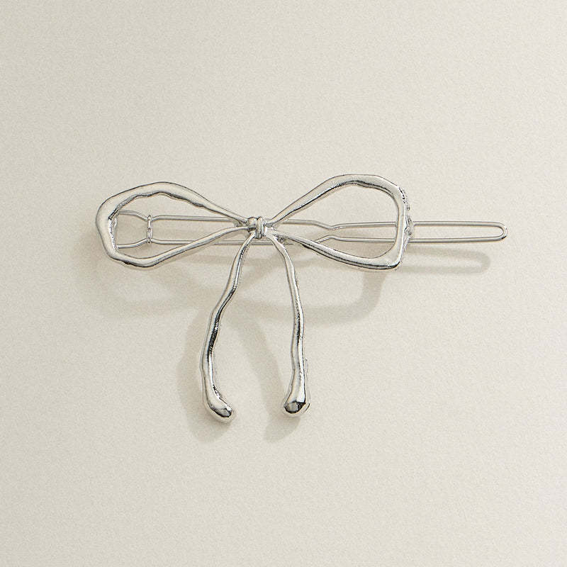 Metallic Bow Hair Clip