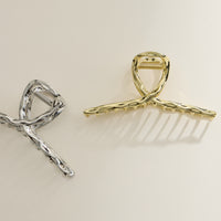 Sculpted Metal Hair Claw Clip