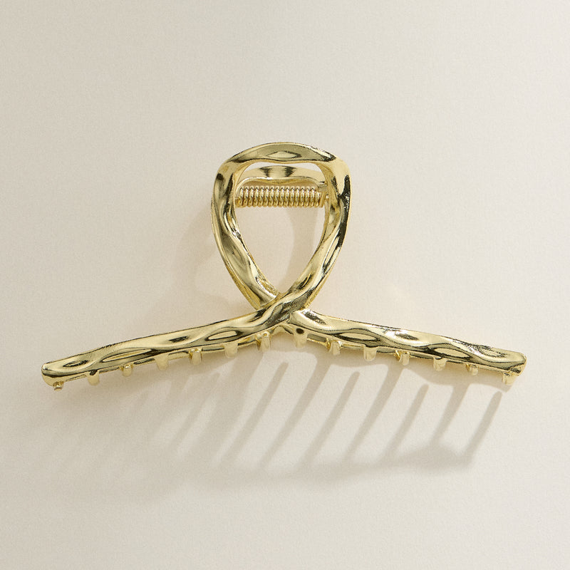Sculpted Metal Hair Claw Clip