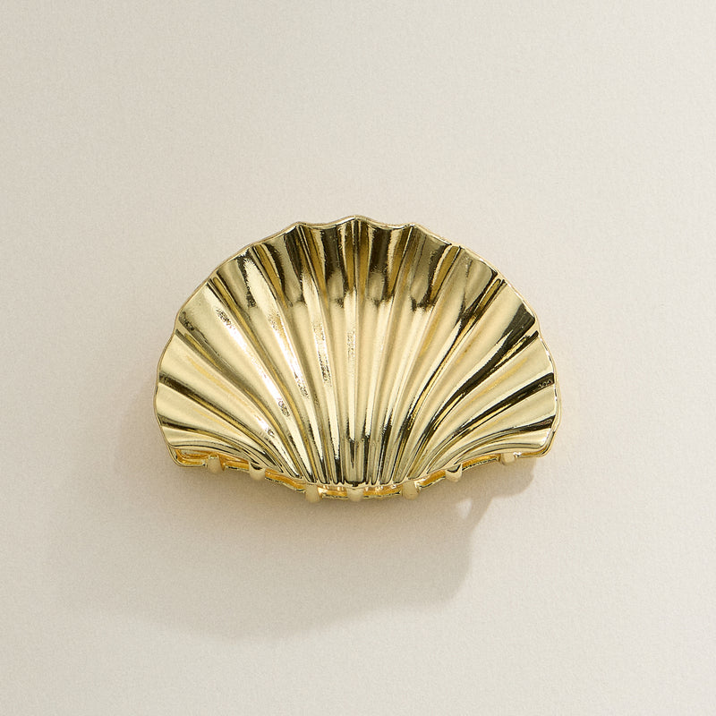 Shell Claw Clip in Gold or Silver Finish