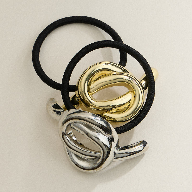 Twist Knot Metal Hair Ties