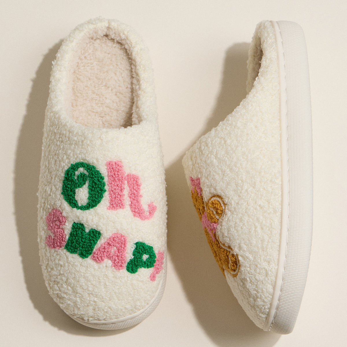 Oh Snap! Gingerbread Holiday Slippers