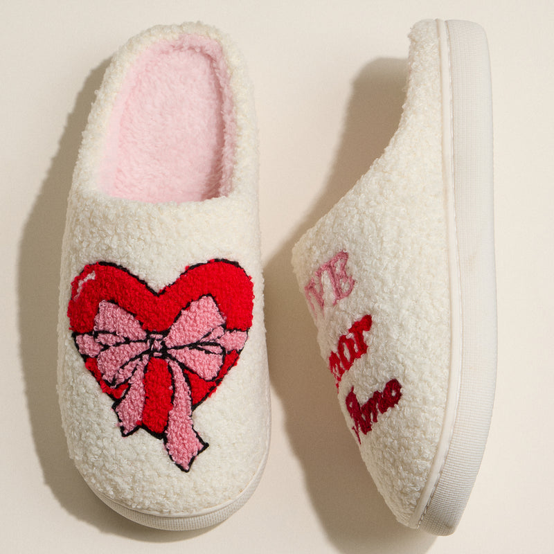Love Amor Te Amo Heart Slippers