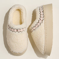 Sherpa Slippers with Removable Puffy Bow