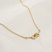 Adjustable Gold Dipped Bit Chain Necklace - 18K Gold