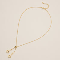 Gold Dipped Bit Charm Necklace - 18K Gold