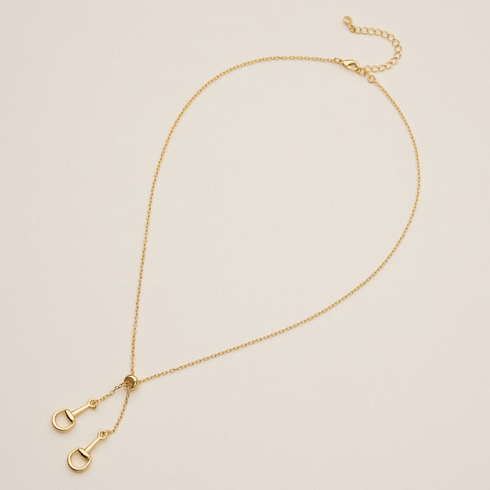 Gold Dipped Bit Charm Necklace - 18K Gold