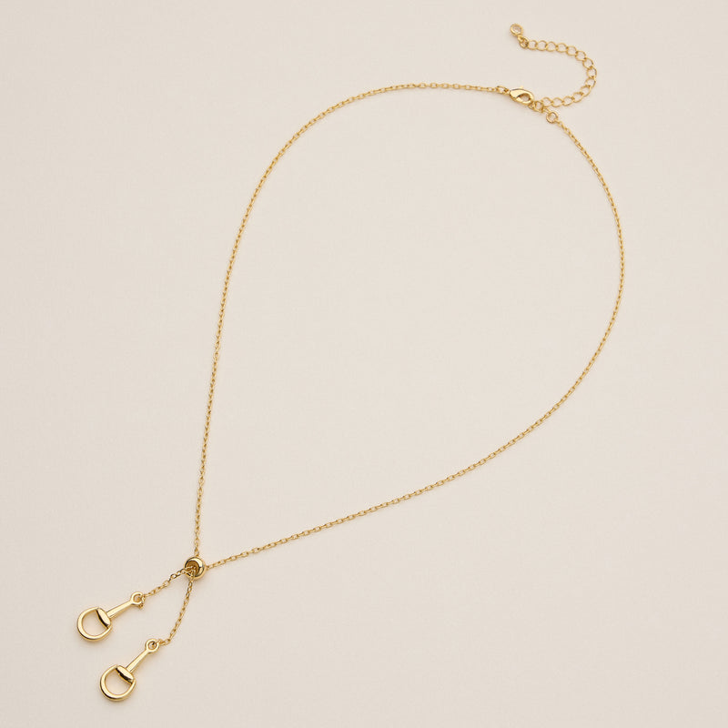 Gold Dipped Bit Charm Necklace - 18K Gold