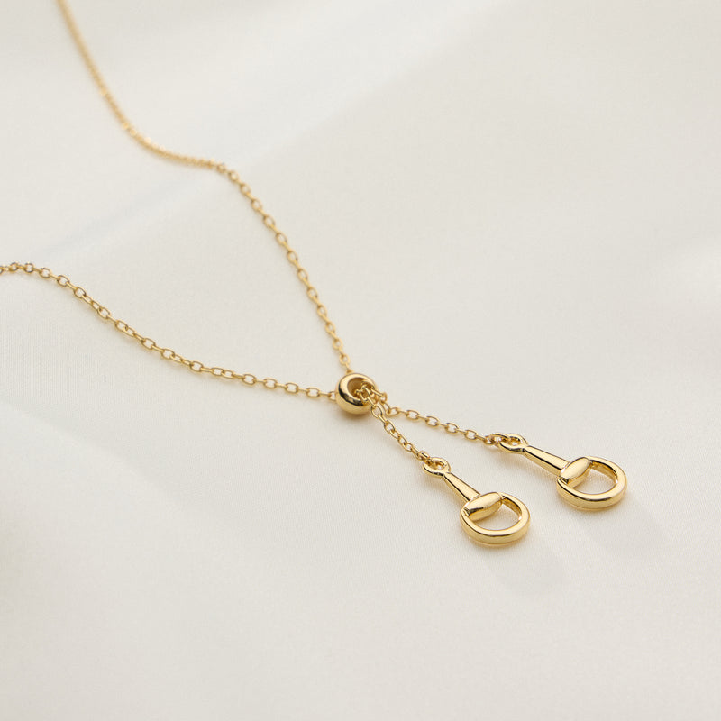 Gold Dipped Bit Charm Necklace - 18K Gold