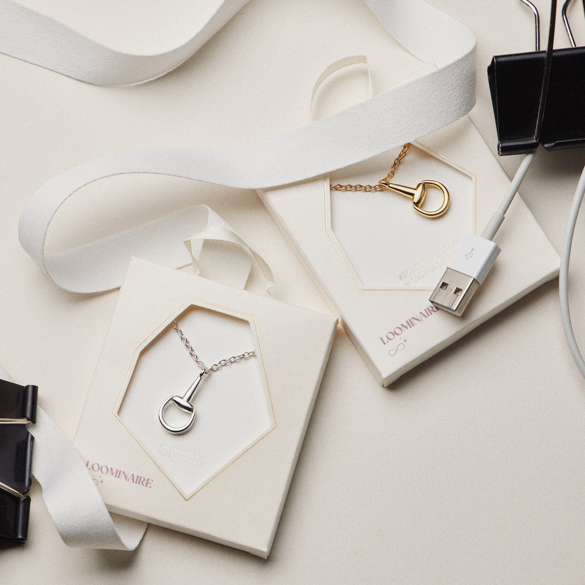 Minimalist Horseshoe Pendant Necklace