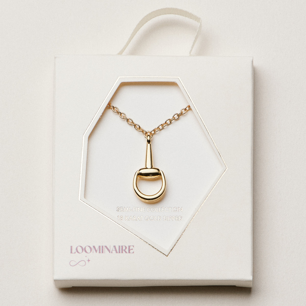 Minimalist Horseshoe Pendant Necklace