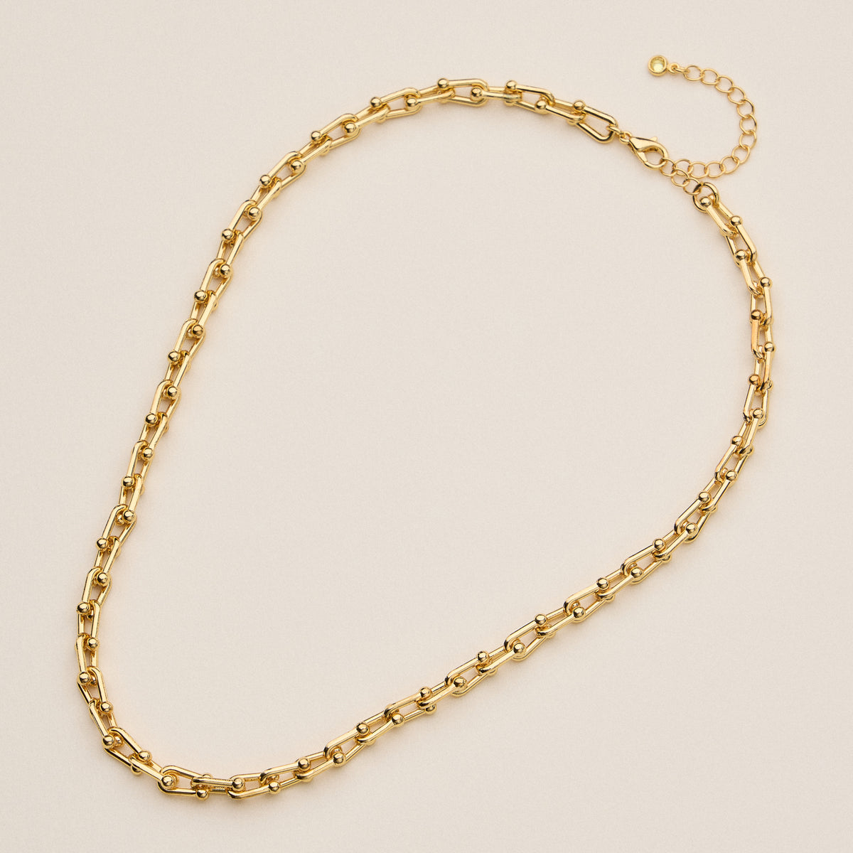 Adjustable Gold Dipped Layering Statement Chain - 18K Gold