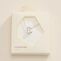 18K Gold Dipped Bubble Initial Necklace – Personalized Letter Pendant