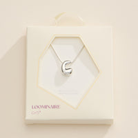 18K Gold Dipped Bubble Initial Necklace – Personalized Letter Pendant