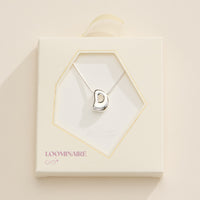 18K Gold Dipped Bubble Initial Necklace – Personalized Letter Pendant