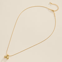 18K Gold Dipped Bubble Initial Necklace – Personalized Letter Pendant