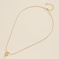 18K Gold Dipped Bubble Initial Necklace – Personalized Letter Pendant