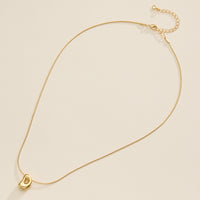 18K Gold Dipped Bubble Initial Necklace – Personalized Letter Pendant