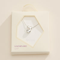 18K Gold Dipped Bubble Initial Necklace – Personalized Letter Pendant