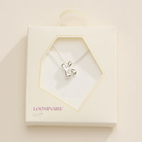 18K Gold Dipped Bubble Initial Necklace – Personalized Letter Pendant