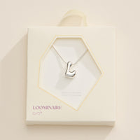 18K Gold Dipped Bubble Initial Necklace – Personalized Letter Pendant