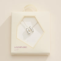 18K Gold Dipped Bubble Initial Necklace – Personalized Letter Pendant