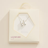 18K Gold Dipped Bubble Initial Necklace – Personalized Letter Pendant