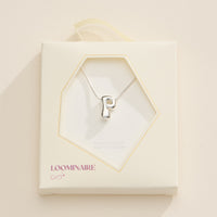 18K Gold Dipped Bubble Initial Necklace – Personalized Letter Pendant