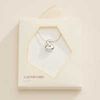 18K Gold Dipped Bubble Initial Necklace – Personalized Letter Pendant