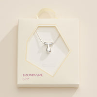 18K Gold Dipped Bubble Initial Necklace – Personalized Letter Pendant