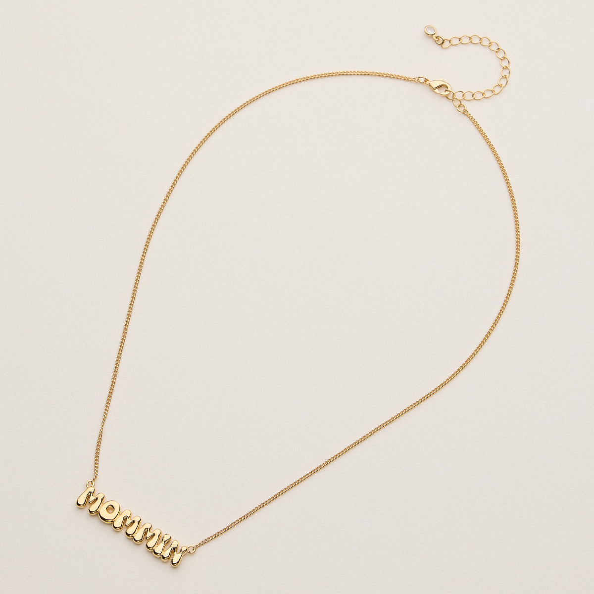 Gold Dipped Adjustable Mommin Necklace - 18K