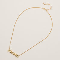 Gold Dipped Adjustable Mommin Necklace - 18K