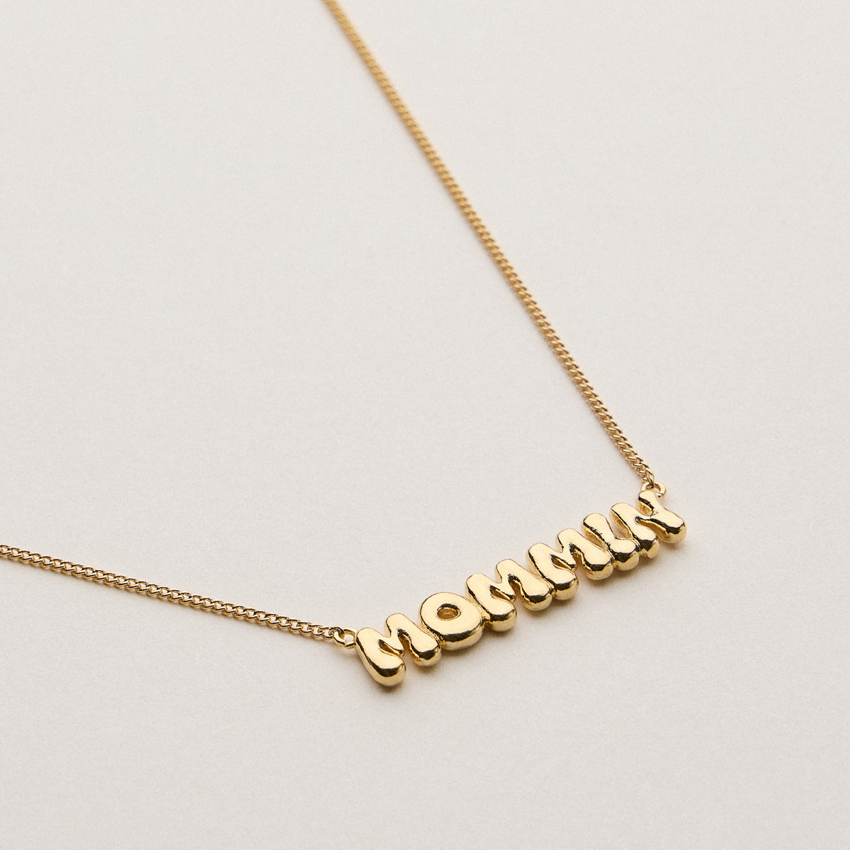 Gold Dipped Adjustable Mommin Necklace - 18K