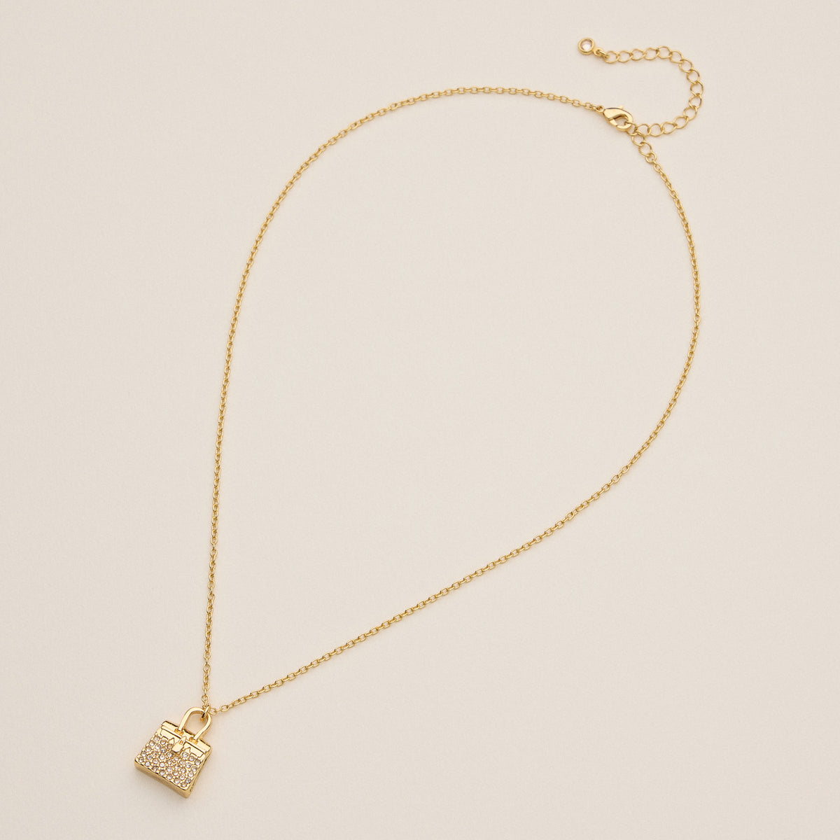 Mini Purse Pendant Necklace - 18K Gold